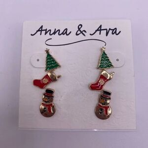 4/$20 Anna & Ava Set of Christmas Earrings